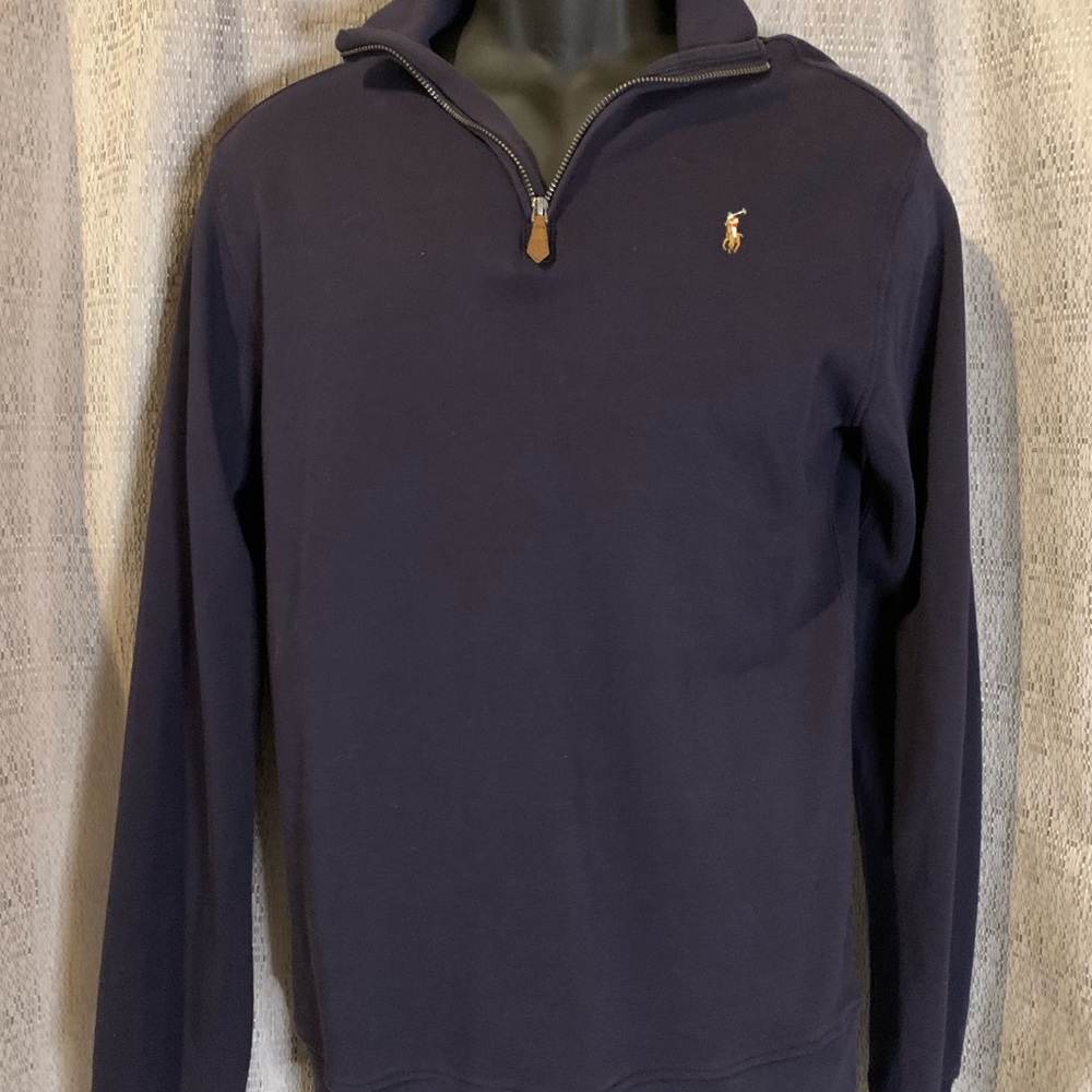 Ralph Lauren Boys Cotton Interlock Quarter Zip Pullover